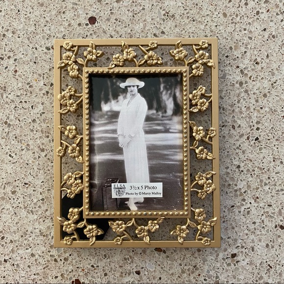 Floral Gold Frame by Elsa L, Inc. - Picture 2 of 6